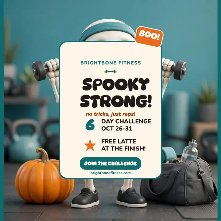 Brightbone Spooky Strong Halloween gym promo template