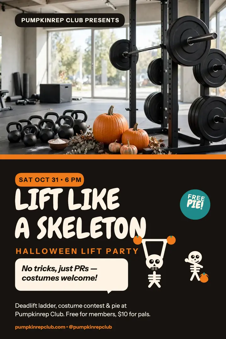 Pumpkinrep Club Halloween lift party poster template