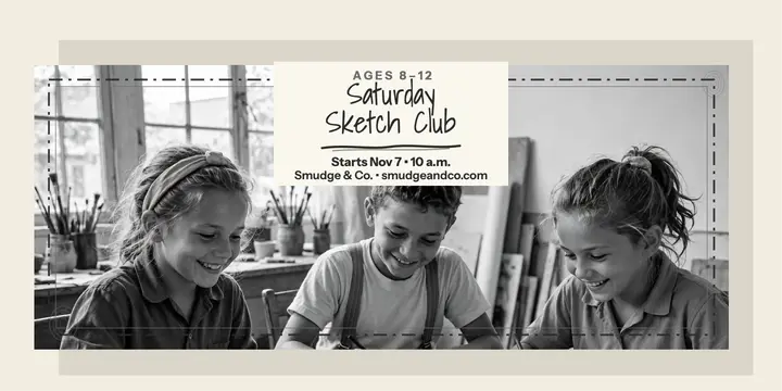 Smudge and Co Saturday Sketch Club post template