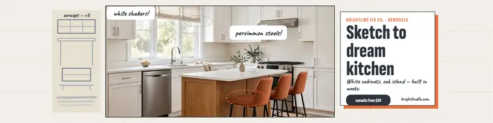 Brightline Fix sketch to kitchen banner template