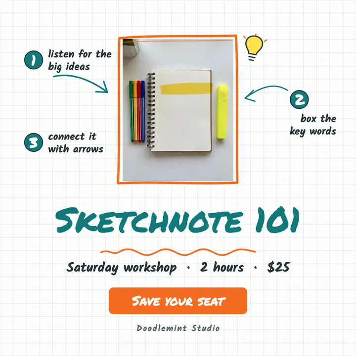 Doodlemint sketchnoting workshop post template