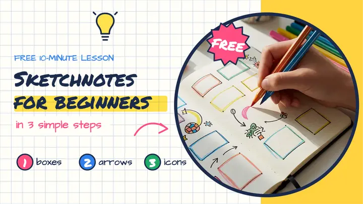 Sketchnotes for beginners thumbnail template