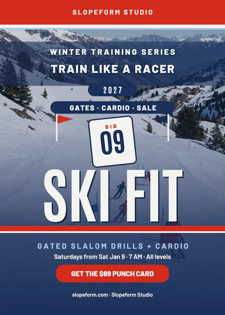 Slopeform ski fit winter invitation template
