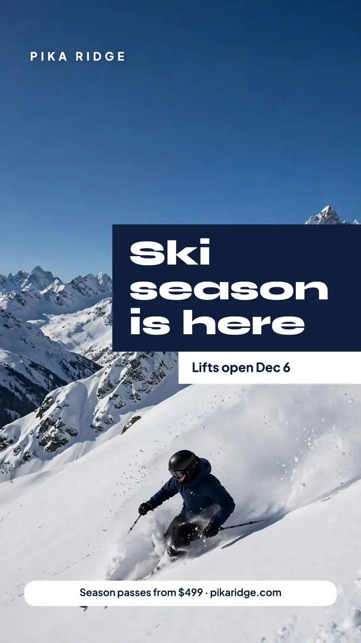Ski season is here story template