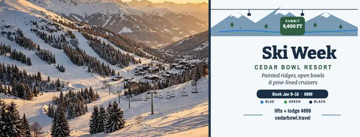 Cedar Bowl Ski Week painted cover template