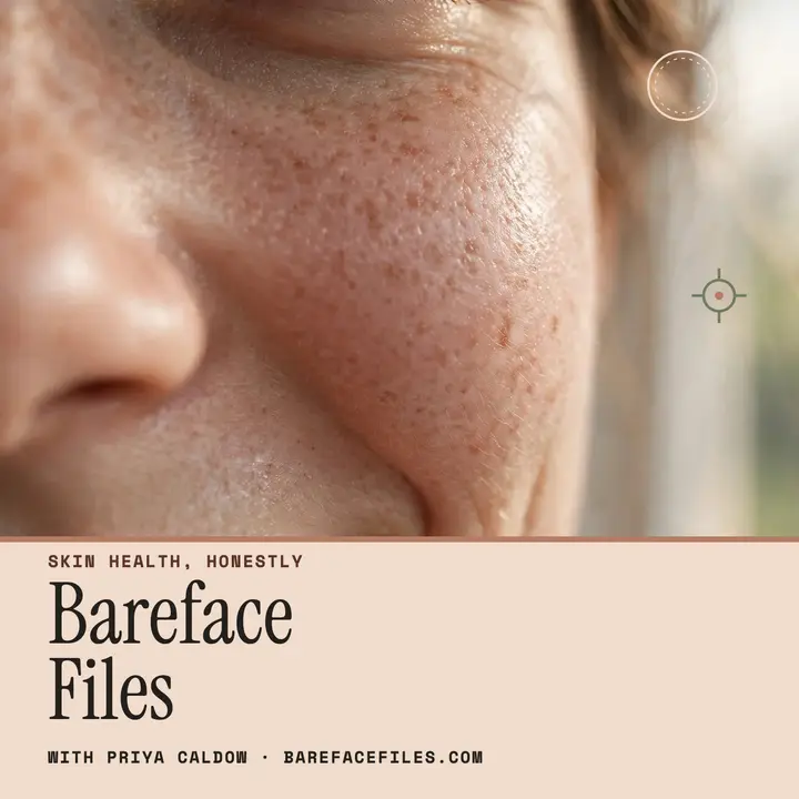 Bareface Files skin health podcast cover template