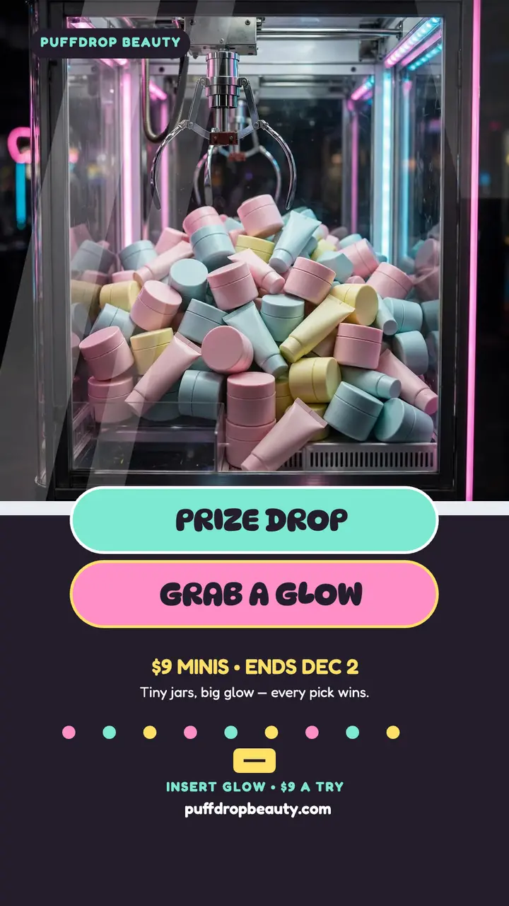 Puffdrop Beauty claw prize drop story template