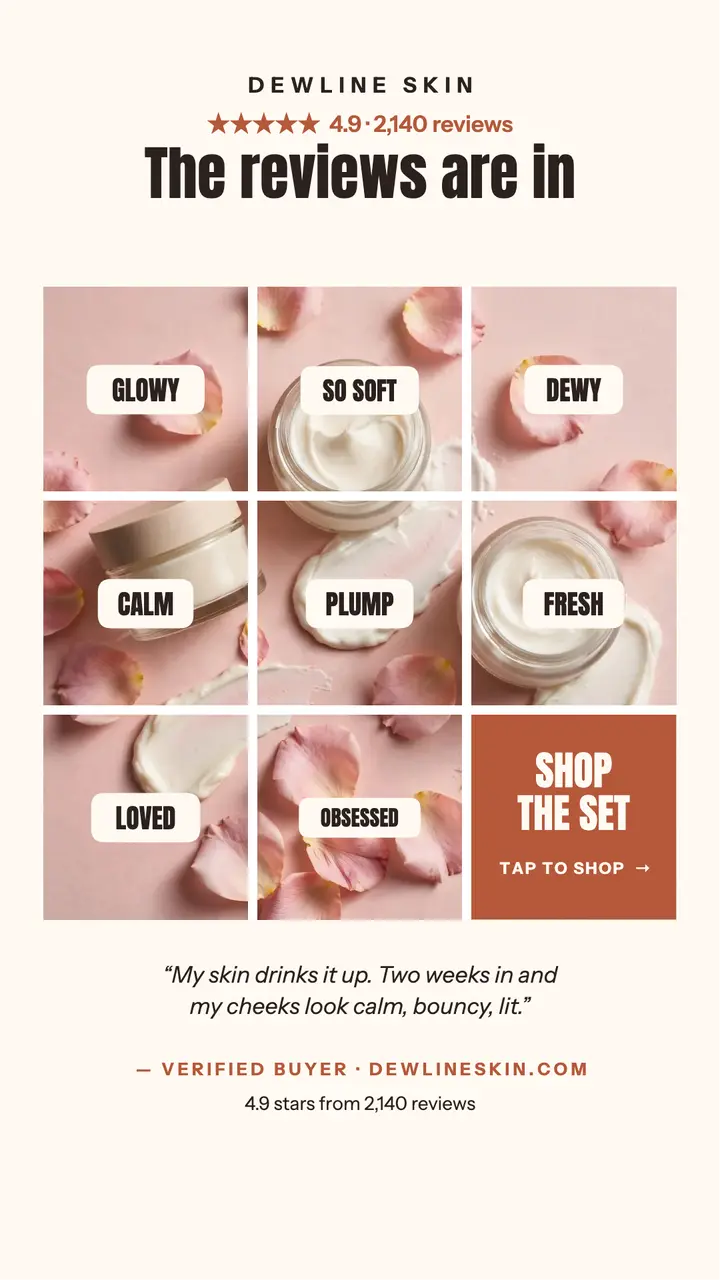 Dewline Skin reviews grid story template