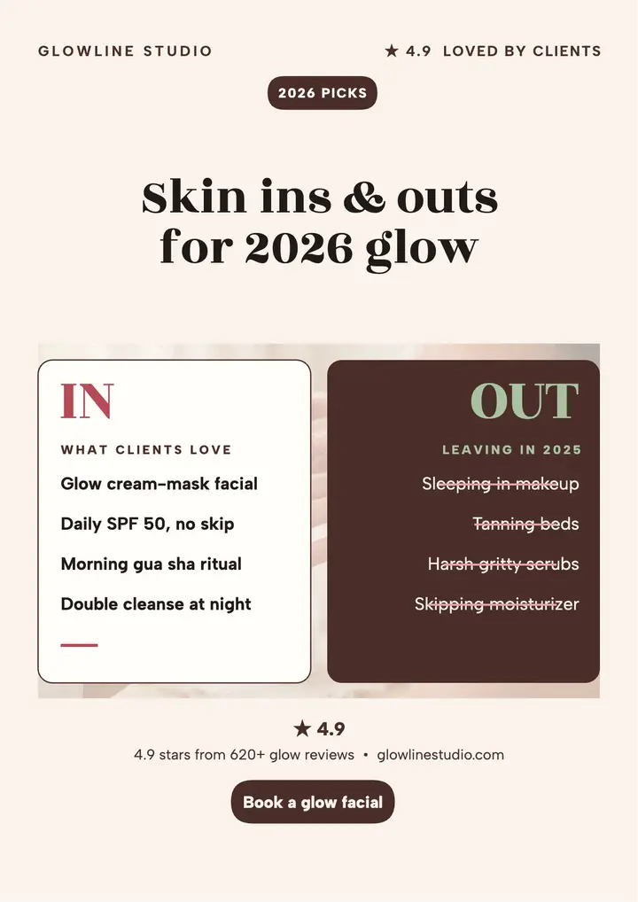 Glowline Studio ins and outs 2026 flyer template