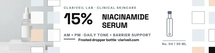 Clariveil clinical skincare banner template