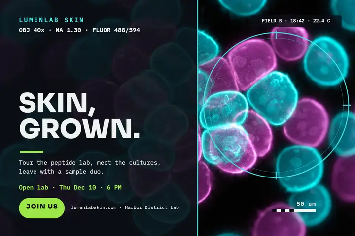 Lumenlab Skin open lab postcard template