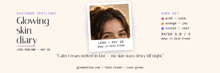 Glowmallow glowing skin diary header template