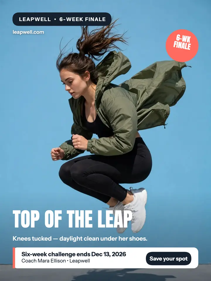 Leapwell mid-air leap challenge portrait template