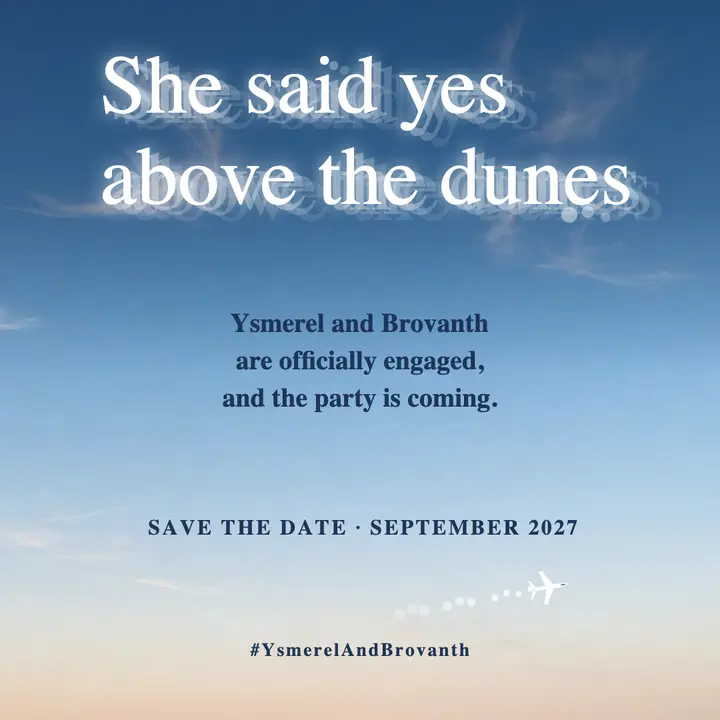 She said yes skywritten engagement announcement template