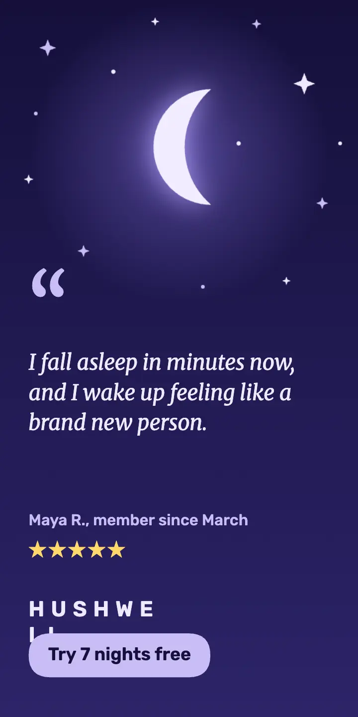 Sleep app testimonial ad template