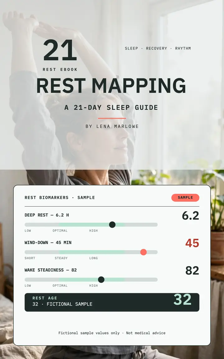 Rest Mapping sleep guide ebook cover: sleep guide ebook cover template