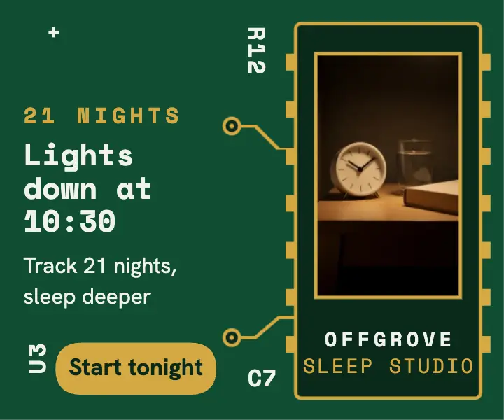 Offgrove 21 night sleep tracker circuit ad template
