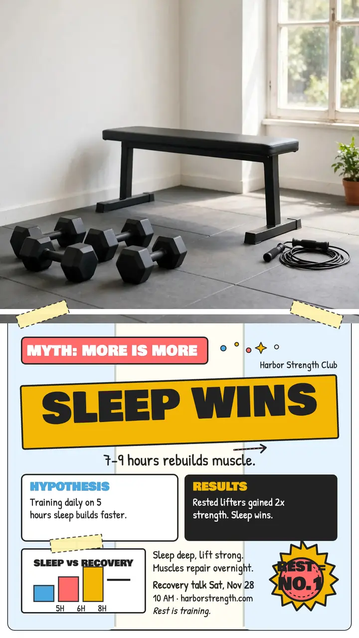 Harbor Strength sleep wins tri-fold story template