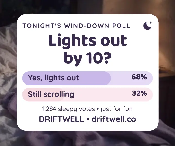 Driftwell lights out poll ad template