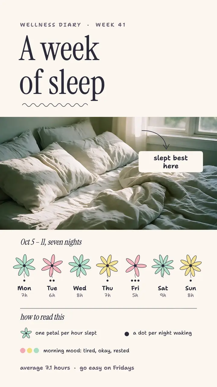 A week of sleep data story template