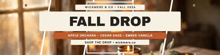 Wickmere fall candle drop sliced banner template