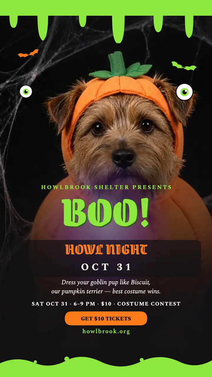 Howlbrook slime Halloween pet bash story template