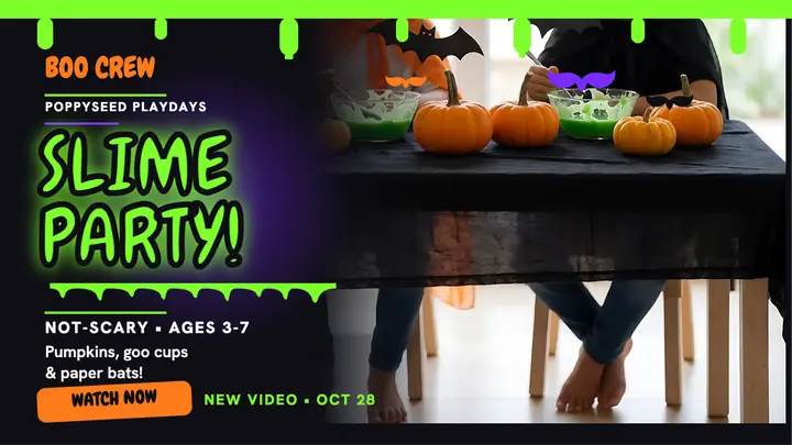 Poppyseed slime party thumbnail template