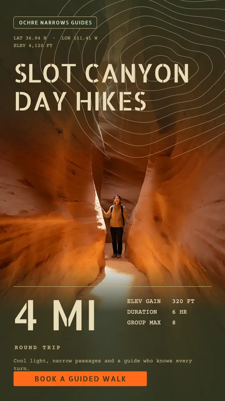 Ochre Narrows guided slot canyon day hike story template