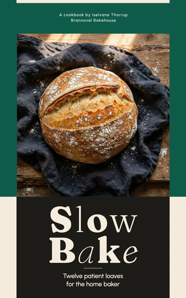 Slow Bake sourdough baking guide ebook cover template