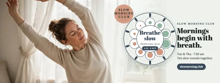 Slow Morning Club breath disc cover template