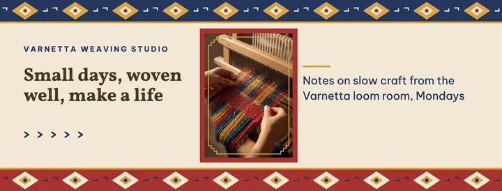 Varnetta slow craft quote cover: weaving quote cover template
