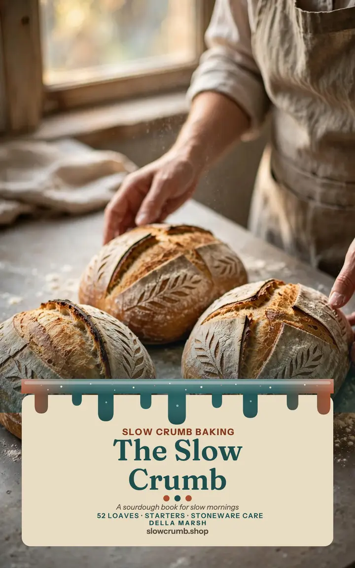 Slow Crumb sourdough baking book cover template