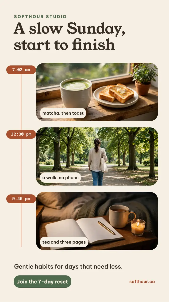 Softhour slow day in three frames template