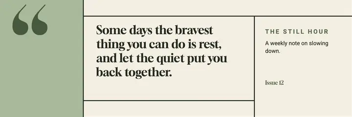 Calm editorial quote header template