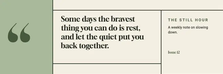 Calm editorial quote header template