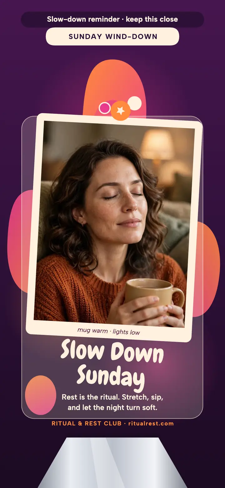 Slow Down Sunday cozy wallpaper template