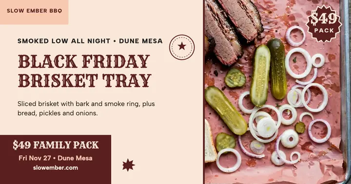 Slow Ember BBQ Black Friday tray post template