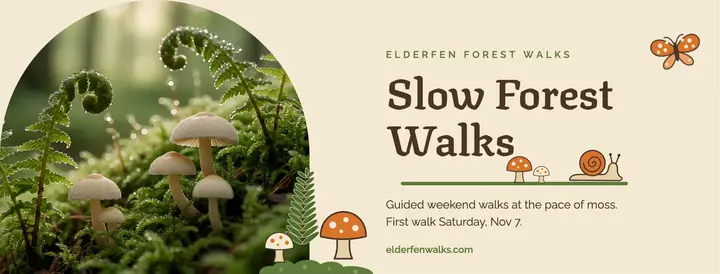 Elderfen Forest Walks slow walk cover template