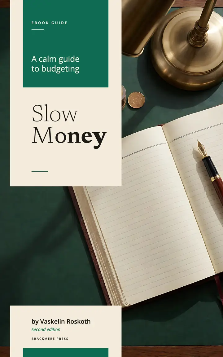 Slow Money budgeting guide ebook cover template