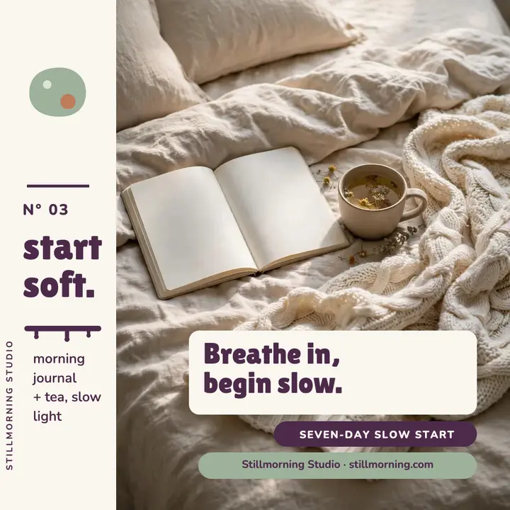 Slow morning affirmation poster, Stillmorning template