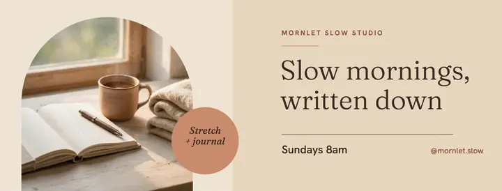 Slow morning journaling studio cover template