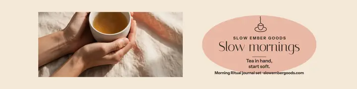 Slow Mornings ritual etsy banner template