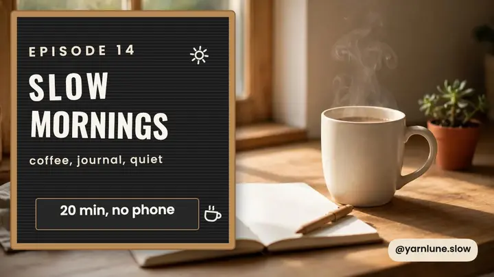 Slow morning routine letterboard thumbnail template