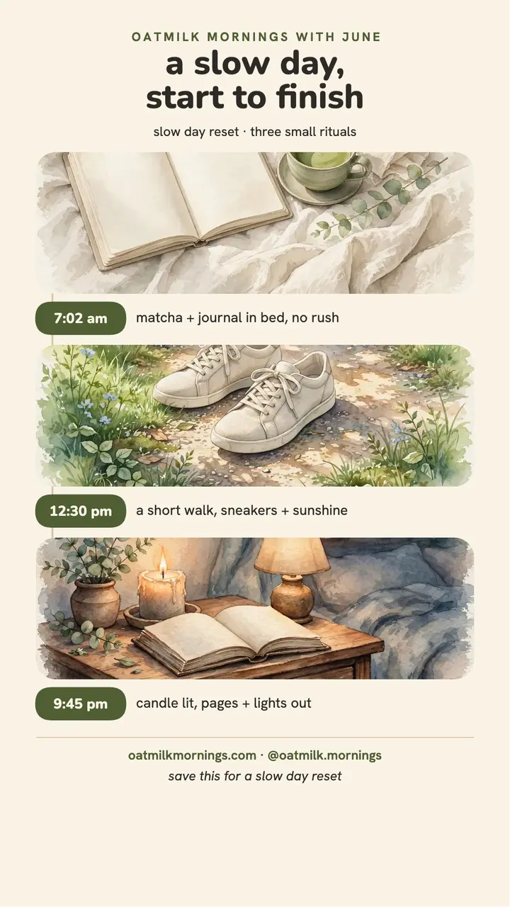 Slow morning routine timestamps story template