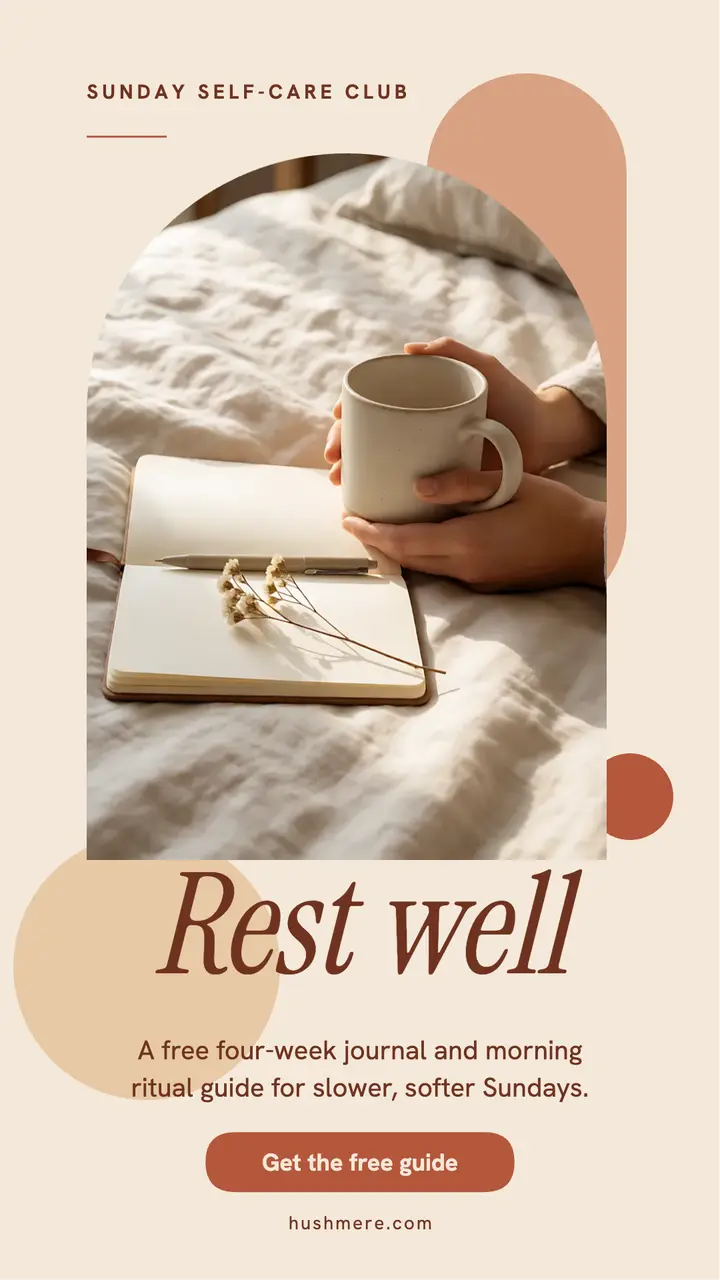 Hushmere Sunday self-care guide template