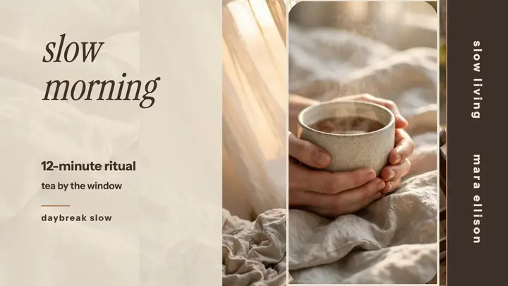 Daybreak Slow morning tea ritual thumbnail template