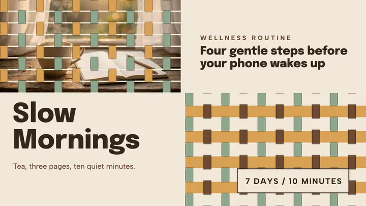 Slow mornings woven thumbnail template