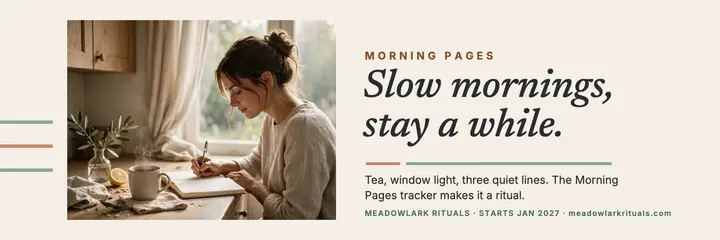 Slow mornings wellness header template