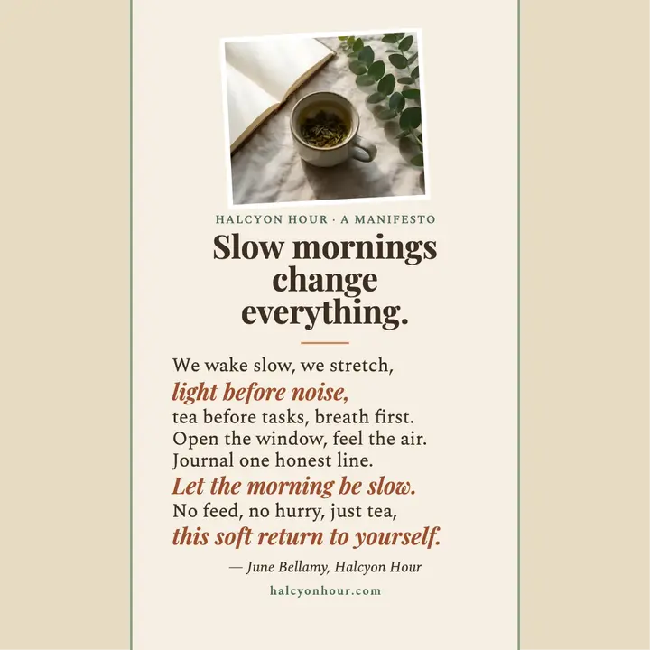 Slow morning manifesto poster template
