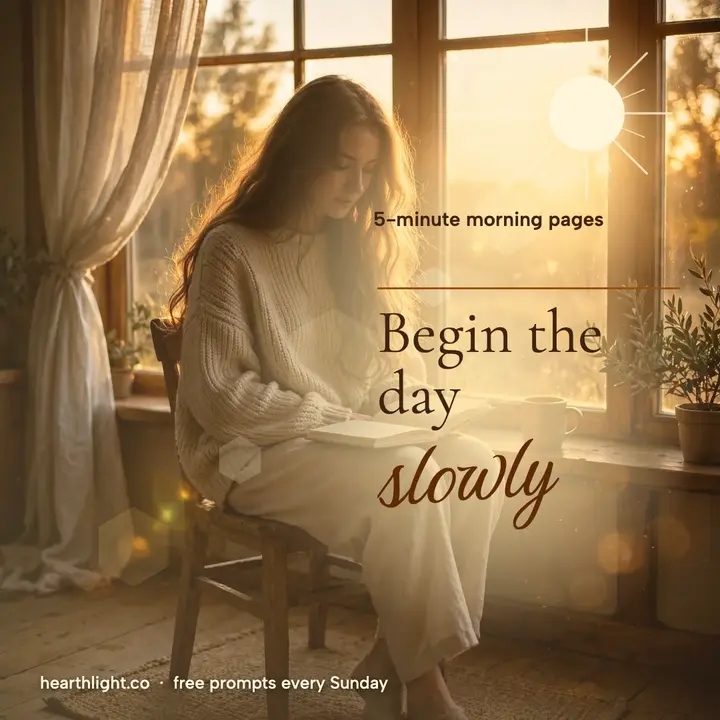 Begin the day slowly contre-jour wellness post template